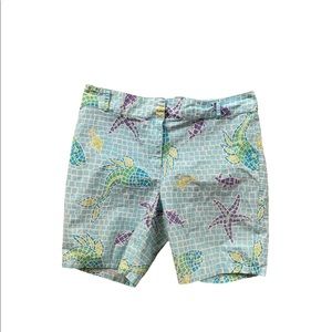 Lilly Pulitzer Sea Life Mosaic Shorts - Blue and Purple